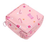 PACKOVE Pochette Menstruelle Multifonction pour Rangement de Serviettes Hygiéniques Rose en Polyester Design Chic et Pratique, pour L'école Bureau