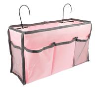 PACKOVE Pochette Suspendue de Chevet Rose à Compartiments, Rangement Oxford | Organisation Compacte, Design Simple et Élégant, Tissu Oxford et Fer, pour Lit, Chambre, Dortoir