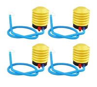 PACKOVE Pompe à Pied à Soufflet en Plastique, Lot de 4 Gonfleurs à Pied Portables, Compatibles Matelas Pneumatique, Ballons de Yoga et Piscines Gonflables, Gonflage Manuel Stable