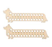 PACKOVE Porte-bobines en Bois Khaki 2pcs pour Broderie Point de Croix Séparation des Fils Colorés, Évite les Nœuds, Design Vivant pour Travaux D'aiguille