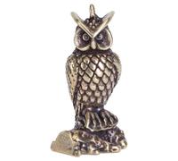 PACKOVE Porte-clés Accessoire Décoratif Créatif Forme Hibou Debout Pendentif en Laiton Massif au Style Élégant pour Décoration de Clés ou Autres Objets