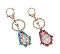 PACKOVE Porte-clés Accessoire Mode Pingouin en Alliage de Zinc 2pcs, Décoration Unique et Mignonne pour Clés ou Voiture pour Garçon et Filles