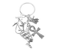 PACKOVE Porte Clés Égyptien 2 Pièces Chaînes Clés Créatives Ankh Amulette Suspendue Pour Sac Clé Homme Femme Léger Et Portable