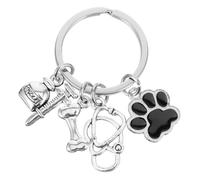 PACKOVE Porte-Clés Vétérinaire Patte Design Mignon Alliage Zinc Robuste Accessoire Pratique Pour Sac À Dos Sac À Main Femme