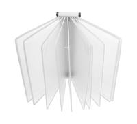 PACKOVE Porte-documents Mural, Organiseur de Dossiers de Documents A4, 5 Pages, Fer et Pvc, Blanc, à Fixation Murale, pour Bureaux et Conférences, Rangement Compact