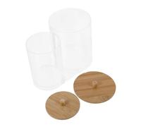 PACKOVE Porte-Tige Acrylique avec Couvercle Boîte De Rangement Transparente pour Bâtonnets Pot De Salle De Bain