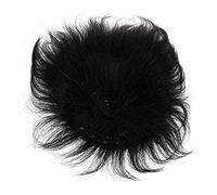 PACKOVE Postiche Capillaire Masculin Cheveux Humains avec Clip Remplacement pour Calvitie Noir Naturel Convient à Tous Visages Utilisation Quotidienne ou Événements Formels