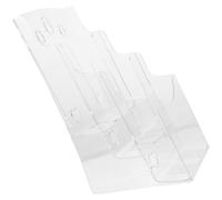 PACKOVE Présentoir à Brochures de Table en Acrylique Transparent 3 Niveaux Support Mural Organiseur de Bureau pour Flyers et Documents
