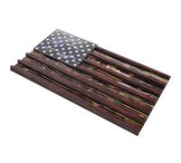 PACKOVE Présentoir Motif Étoile pour Pièces de Défi et Médailles en Bois Design Unique et Élégant, pour Anniversaires et Collection de Souvenirs Patriotiques
