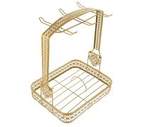 PACKOVE Présentoir Porte-gobelet en Fer Doré Structure Stable, Support Multifonction pour Tasse à Café, pour Rangement la Cuisine ou Coin Café