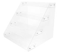 PACKOVE Présentoir pour Supérette en Acrylique Transparent à 4 Niveaux, Étagères en Acrylique Multi-Fonctions, Rangement Escalier pour Bouteilles et Snacks, Montage Rapide
