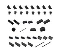PACKOVE Protecteur Bouchon Silicone 40Pcs pour Prise Carte Mère, Noir, Interface Ordinateur, Installation Facile, DIY Computers, Prévention des Corps Étrangers Plusieurs Styles