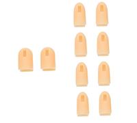 PACKOVE Protège-doigts En Silicone Pour Nail Art 10 Pièces Taille Unique Antidérapant Protection Ongles Usage Professionnel Et Domestique Accessoires Manucure Couleur Chair