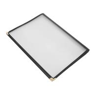 PACKOVE Protège-Menu Transparent en PVC Format A4 Coins Métalliques, Couverture de Menu pour Hôtels, Bars et Restaurants, Utilisation Professionnelle