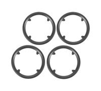 PACKOVE Protège-Plateau de Vélo Solide et Léger 4 Pièces en Plastique Noir Compatible Transmission 42 Dents 4 Trous, pour VTT et Longues Sorties