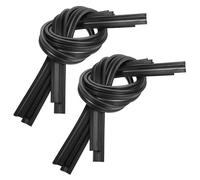 PACKOVE Recharges Essuie-glace 10 Pièces 6 Mm Bandes en Caoutchouc Naturel Universelles pour Essuie-glaces sans Cadre Voiture Bus Camion Remplacement Pluie Visibilité Optimale