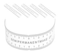 PACKOVE Règle Flexible pour Sourcils en Pvc Transparent, 6 Pièces Échelle Noire, Outil de Positionnement Précis pour Microblading et Maquillage Professionnel, Accessoire Portable