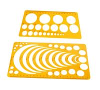 PACKOVE Règles Géométriques de Mesure en Plastique Rigide 2 Pièces Gabarits pour Conception Artistique et Dessin Technique en Papeterie et Bricolage
