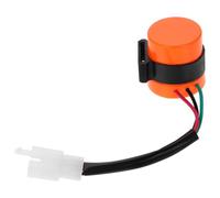 PACKOVE Relais Clignotant Rond 3 Broches 12v Avertisseur Sonore Intégré, Compatible Motos, Quads, Scooters Atv, Signal LED Orange Haute Visibilité pour Usage Hors-piste