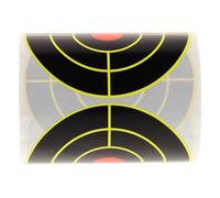 PACKOVE Rouleau de 100 Autocollants Cibles de Tir à L’Arc Fluorescents Jaunes 3 Pouces, Adhésion Ferme, Retirables sans Résidus, Marqueurs Précis pour Entraînement Tir sur Cible,