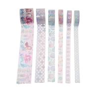 PACKOVE Ruban Adhésif Motifs Créatifs en Papier Washi Décoratif 6 Rouleaux en Papier Washi pour Scrapbooking et pour Décoration Artisanale et Invitations
