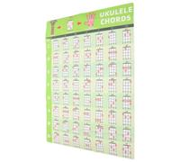 PACKOVE Schéma D'accords pour Ukulélé en Pvc Autocollants Adhésifs Verts, pour Apprentissage Musical et Théorie, pour Enseignants et Élèves