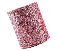 PACKOVE Seau à Pinceaux De Maquillage Rose Pailleté, Support De Rangement Multifonction en PU Épaissi, Porte-balais Solide, Bureau Et Salle De Bain, Accessoire Cosmétique Compact