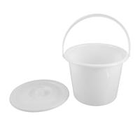 PACKOVE Seau de Toilette 3000 Ml avec Poignée et Couvercle, Pot de Chambre en Plastique Épais Blanc, Urinoir Portable pour Adultes, Récipient Urinaire Gradué pour Usage Hospitalier