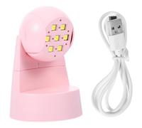 PACKOVE Sèche-manucure Sèche-ongles Lampe à Ongles Rose Pp 18w 7 LED Usb/type-c, 60 S, pour Salon de Manucure Professionnel
