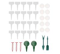 PACKOVE Semoir Manuel Mini en Plastique pour Semis Précis, Débit Réglable | Piles, du Gaspillage de Graines, pour Jardiniers en Bac, Herbes et Carottes