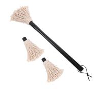 PACKOVE Set de 1 Pinceau à Huile pour Cuisson Précise pour Barbecue Manche en Bois D'hévéa, Brosse à Badigeonner Le Gril 2 Têtes de Rechange Plusieurs Styles Plusieurs Styles