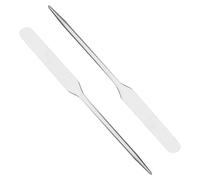 PACKOVE Spatules De Maquillage Mélangeur En Acier Inoxydable 2 Pièces Longues Multifonctionnelles Pour Professionnels Et Usage Personnel Institut De Beauté Et Nail Art