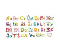 PACKOVE Stickers Lettres Alphabet en Pvc Colorés pour Décoration Murale sans Résidu Collant, Autocollants Pratiques et Créatifs Adaptés pour Murs et Surfaces en Verre