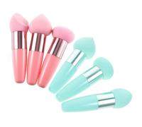 PACKOVE Stylo à Maquillage Portable 6pcs Poignée, Éponge de Beauté Lavable en Latex et Pp, Accessoire de Maquillage pour Fond de Teint Liquide, pour Voyage