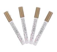 PACKOVE Stylo de Peinture 14 pour Pierre Tombale, 4 Pièces Dorée Retouche | Imperméable et Résistant aux Intempéries, pour Inscriptions Effacées, Remplissage Précis des Gravures Profondes