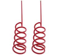 PACKOVE Support de Bâton à Pêche en Spirale Métallique Robuste 2 Pièces, Porte-bâtons pour Mer et Bord de Rivière, Support de Sol en Alliage de Zinc Noir et Rouge, Accessoire Pêche