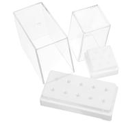 PACKOVE Support De Forets à Ongles Multi-trous 2 Pièces, Boîte De Rangement Compacte Blanche 7 Et 10 Trous, Pour Usage Professionnel Et Maison, Organiseurs Portables Pour Accessoires De Manucure