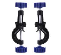 PACKOVE Support de Pince à Angle Droit Réglable en Alliage Bleu Double Vis pour Laboratoires et Usines, Lot de 2 Pièces Robustes et Polyvalentes