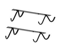 PACKOVE Support de Tasse en Fer Noir Robuste, Lot de 2pcs, Accessoire Cuisine pour Rangement sous Meuble Évier, Organiseur de Mugs Suspendu Solide