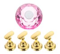 PACKOVE Support D'entraînement pour Manucure en Cristal Rose, Outil de Formation la Pose D'ongles pour Débutants, pour Salon Professionnel ou École de Nail Art