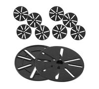PACKOVE Support en Plastique Noir Installation Facile 10 Pièces Base Plate Ronde Fixation Rapide pour Caméra de Sécurité pour Caméras Statiques en Intérieur