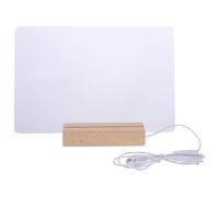 PACKOVE Tableau D'écriture en Acrylique Base Lumineuse Led, Effaçable à Sec, Pratique pour Bureau et Maison, Stylo Effaçable Inclus, Design Simple et Élégant Style Plusieurs styles