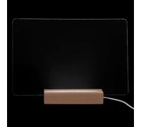 PACKOVE Tableau D'écriture en Acrylique Effaçable Veilleuse Led, Design Simple et Transparent, pour L'école Maison Personnelle, 1 Set