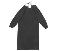 PACKOVE Tablier Imperméable et Anti-huile à Manches Longues, Tissu Respirant et Confortable, Coupe Ample, Cuisine et Travail à Domicile, Couleur Noire Unisexe