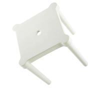 PACKOVE Tabouret Blanc en Plastique Épais, Portable et Résistant Pression, sans Vis, Siège Pliant pour Garçon et Filles Quatre Coins, Design Simple et Élégant