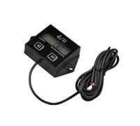 PACKOVE Tachymètre Numérique en Abs Noir pour Moto avec Affichage Lcd, Conception Inductive Compteur Horaire Précis avec Résolution 0.1hrs et Tension 3v, pour Suivi Moteur