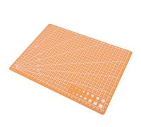 PACKOVE Tapis de Découpe Double Face A4 30×22 Cm Orange, Tapis de Couture Autocicatrisant Grille de Mesure, Outil Polyvalent pour Sculpture, Bricolage et Artisanat Artistique