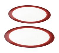 PACKOVE Tapis de Matériau Silicone Réutilisable en Silicone Lot de 2 Antiadhésifs Ronds Rouges, Accessoires Cuisine Pratiques pour Pizza et Biscuits