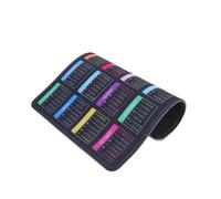 PACKOVE Tapis de Souris Calendrier 2026 en Caoutchouc avec Base Antidérapante et Bords Cousus, pour Bureau et Étude, Planification Complète des Vacances