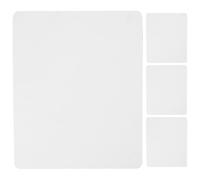 PACKOVE Tapis de Souris Design Sublimé pour Sublimation Lot de 4 Vierges en Caoutchouc Blanc, Confortables pour Bureau et Maison pour Supports de Sublimation